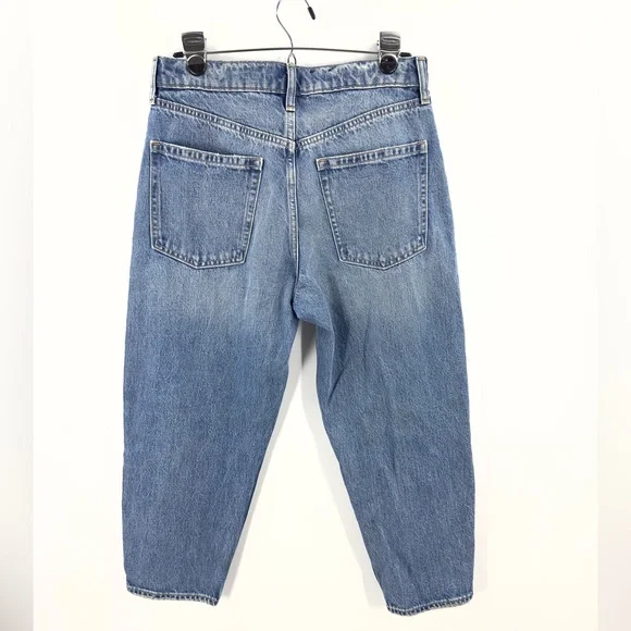 Gap High Rise Barrel Jeans Womens Size 28/6 Petite Light Indigo Wash - Picture 4 of 11